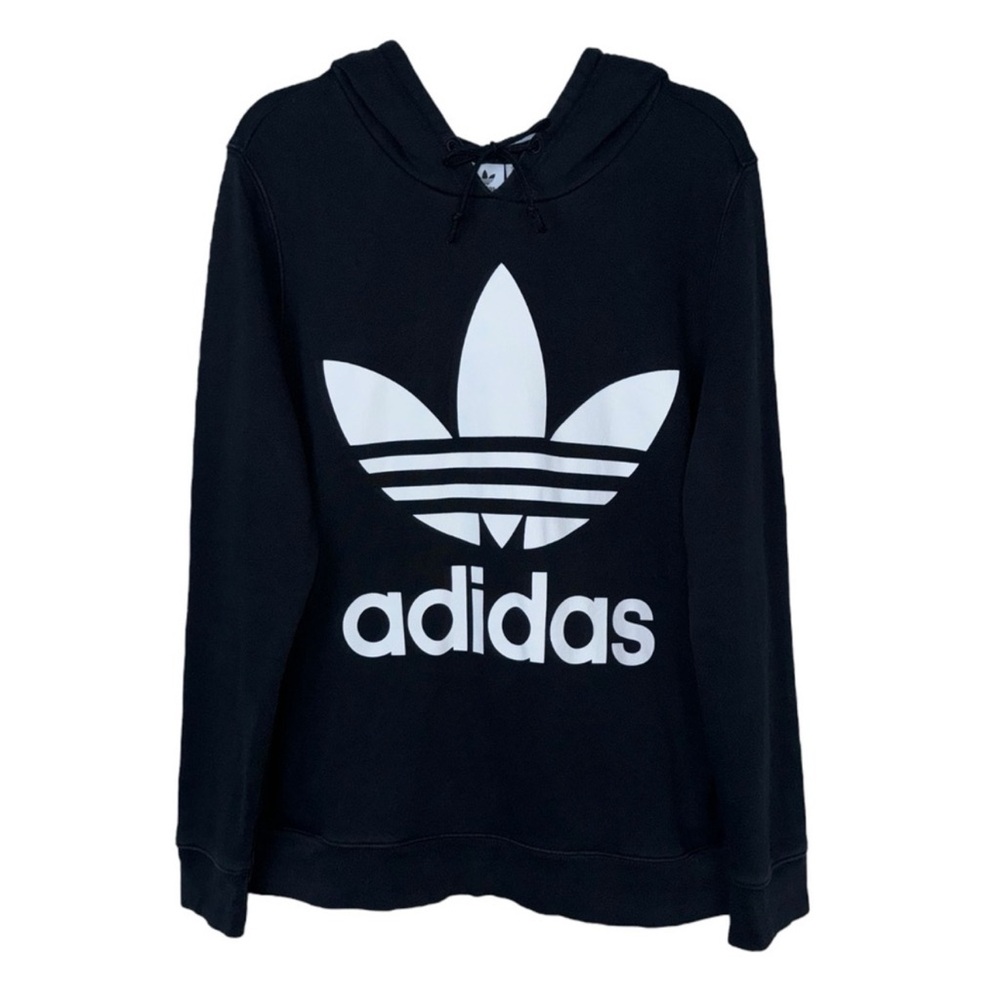 Adidas | Originals Classic Trefoil Logo Black & White Hoodie Size Large